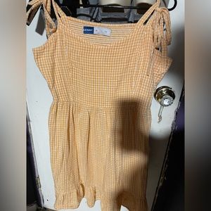 Old Navy Orange Gingham Dress 🧡